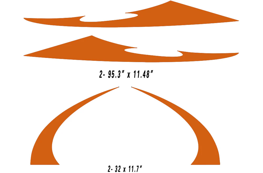 RV, Trailer Hauler, Camper, Motor-Ηome, Caravan Decals, Graphics Kits Black-Orange-Red - Image 6
