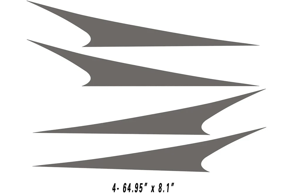 RV, Trailer Hauler, Camper, Motor-Ηome, Caravan Decals, Graphics Kits Black-Red-Grey - Image 4