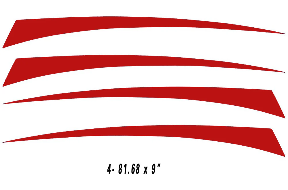 RV, Trailer Hauler, Camper, Motor-Ηome, Caravan Decals, Graphics Kits Black-Red-Grey - Image 7
