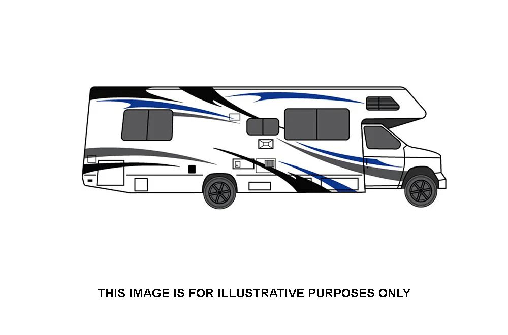 RV, Trailer Hauler, Camper, Motor-Ηome, Caravan Decals, Graphics Vinyl Kits Black-Blue-Grey - Image 5