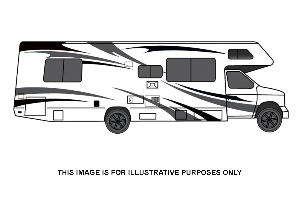 RV, Trailer Hauler, Camper, Motor-Ηome, Caravan Decals, Graphics Vinyl Kits Black-Gray - Image 5