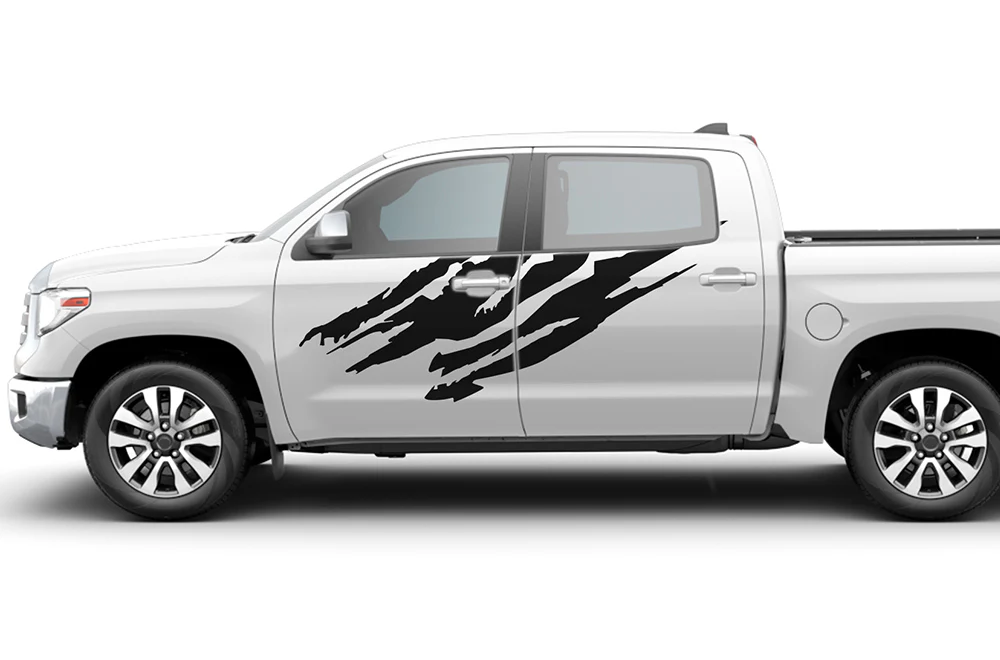Scratches Door Side Graphics Vinyl Decal Compatible with Toyota Tundra