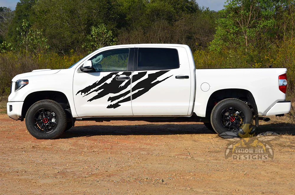 Scratches Door Side Graphics Vinyl Decal Compatible with Toyota Tundra - Image 2