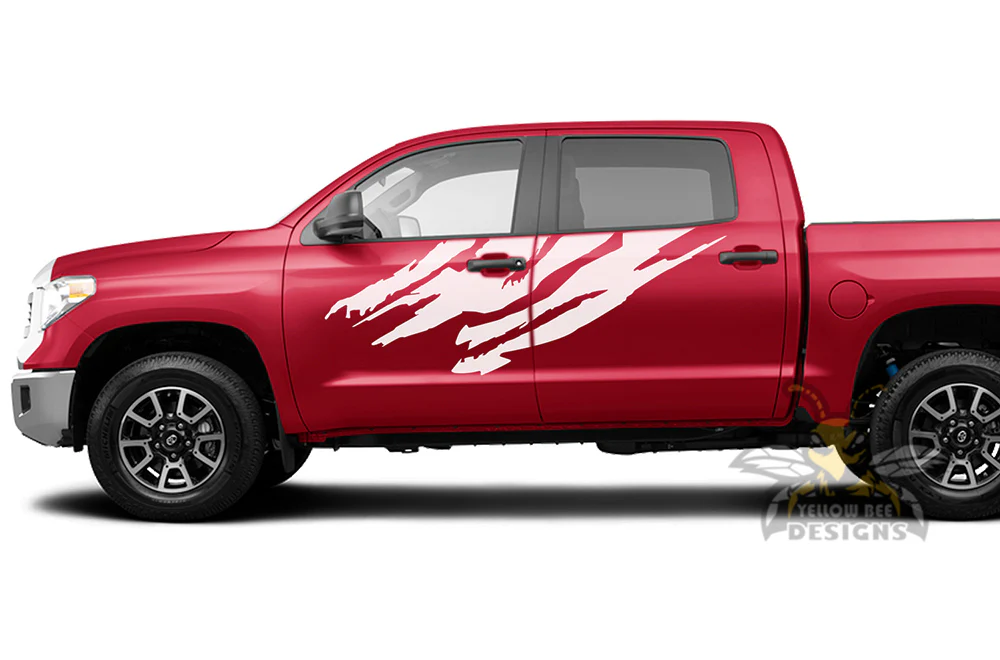 Scratches Door Side Graphics Vinyl Decal Compatible with Toyota Tundra - Image 3