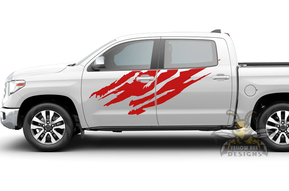 Scratches Door Side Graphics Vinyl Decal Compatible with Toyota Tundra - Image 4