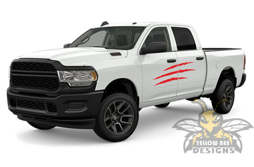 Scratches Graphics Kit Vinyl Decal Compatible with Dodge Ram 2500 Crew Cab - Image 3