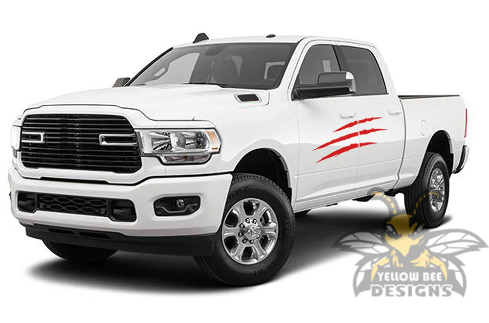 Scratches Graphics Vinyl Decal Compatible with Dodge Ram Crew Cab 3500 Bed 6'4” - Image 3