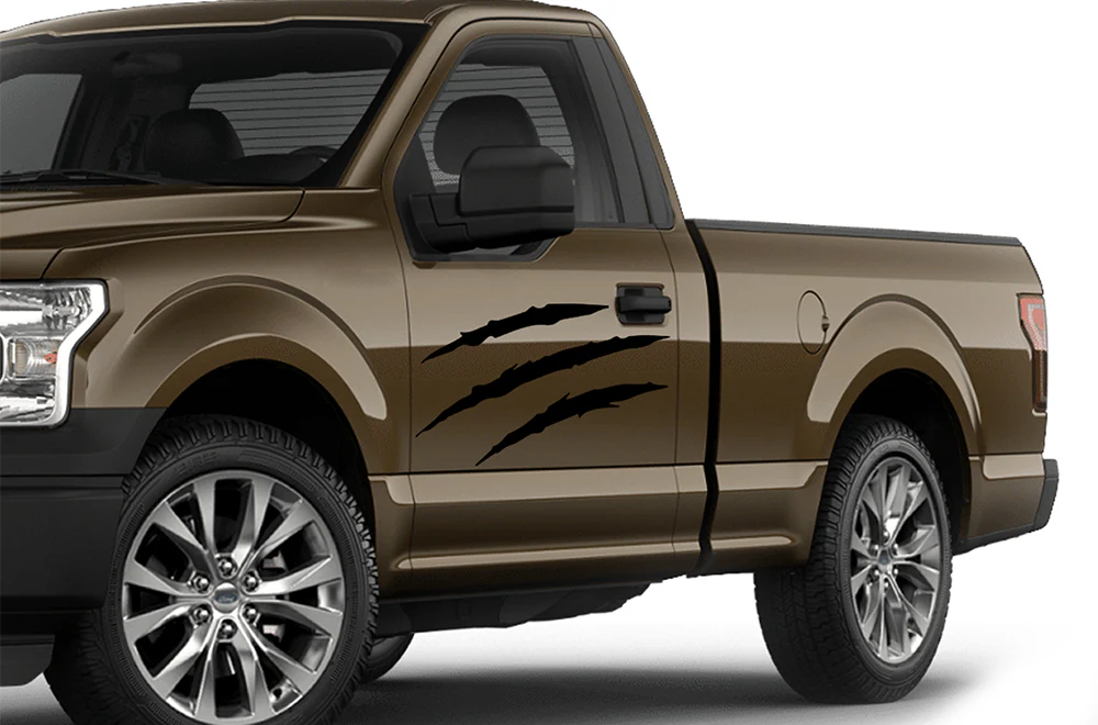 Scratches Graphics Vinyl Decals Compatible with Ford F150 Regular Cab