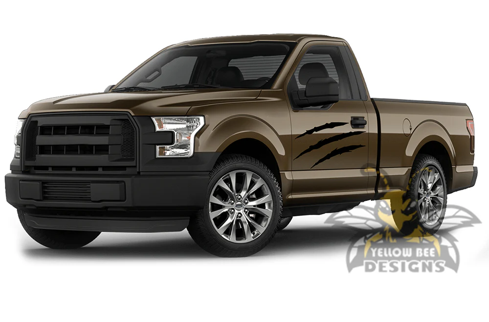 Scratches Graphics Vinyl Decals Compatible with Ford F150 Regular Cab - Image 2