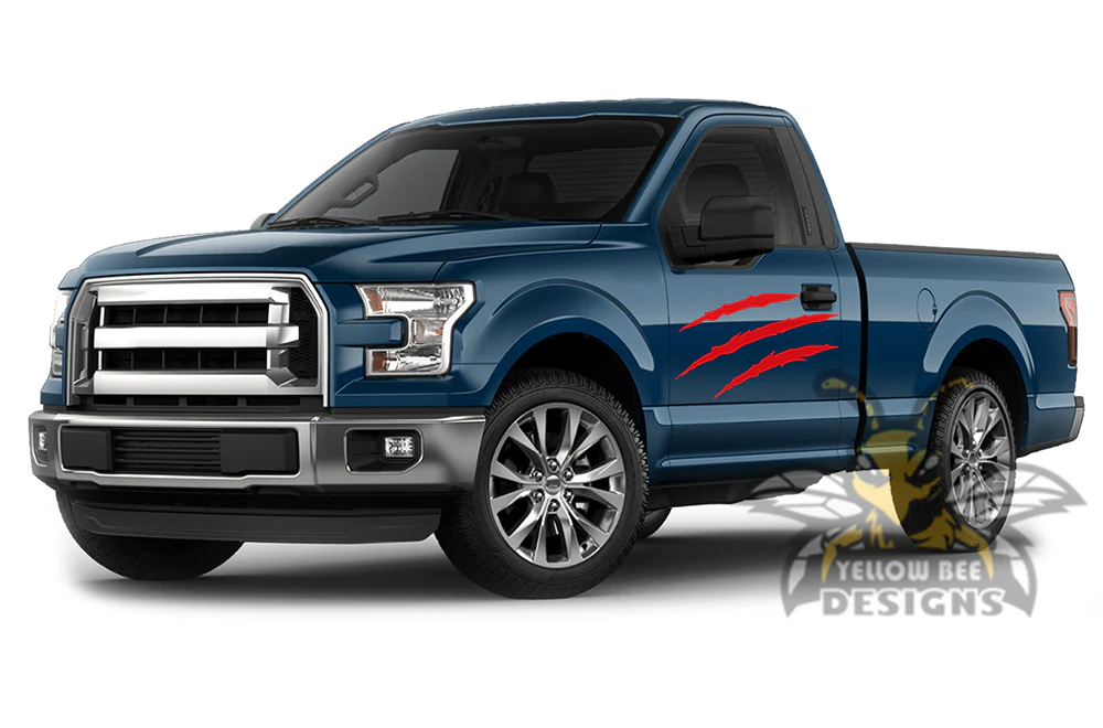 Scratches Graphics Vinyl Decals Compatible with Ford F150 Regular Cab - Image 4