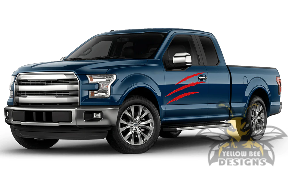 Scratches Graphics Vinyl Decals Compatible with Ford F150 Super Cab 6.5'' - Image 3