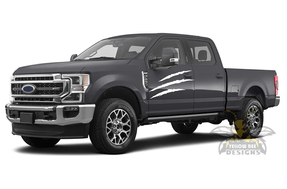 Scratches Side Door Graphics Vinyl Decals Compatible with Ford F250 - Image 3