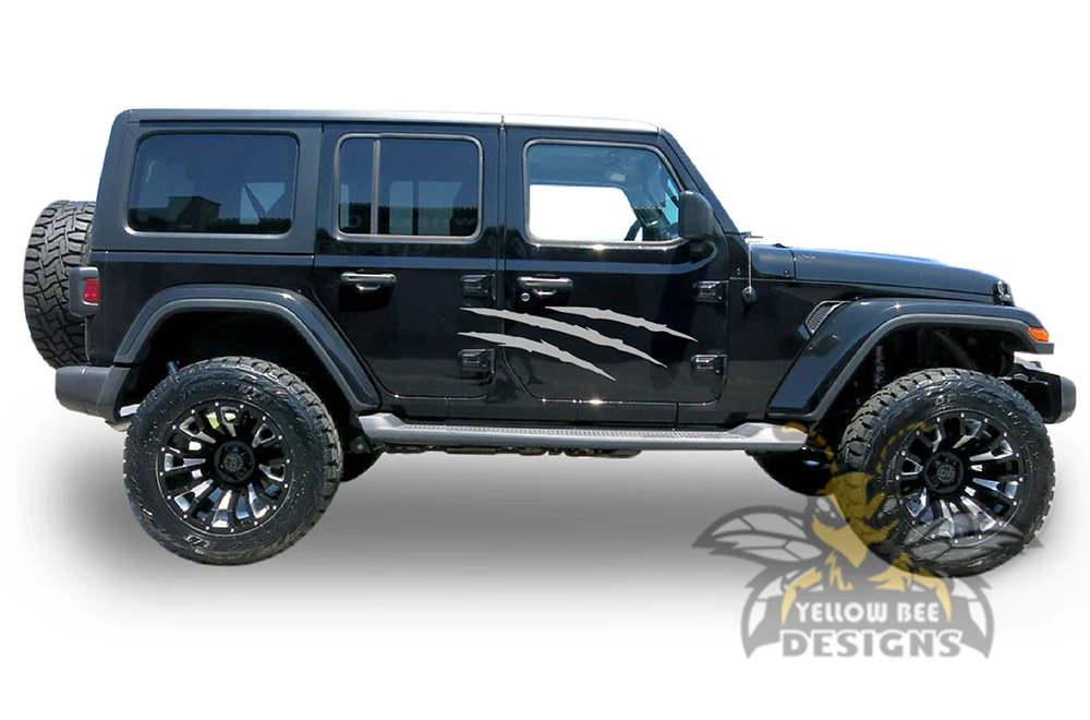 Scratches Side Graphics Kit Vinyl Decal Compatible with Jeep JL Wrangler - Image 3