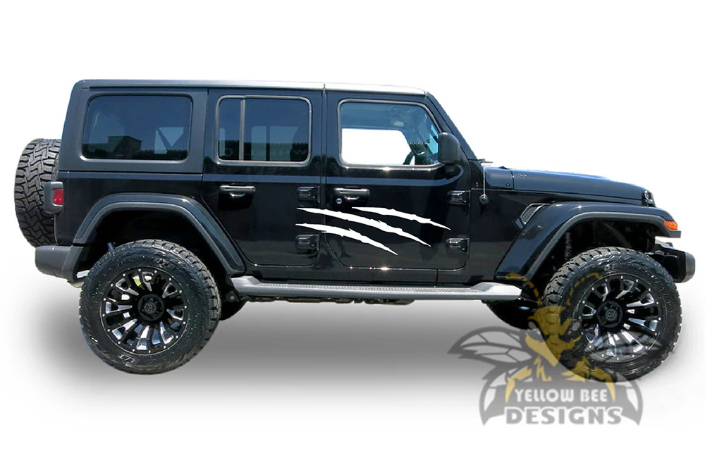 Scratches Side Graphics Kit Vinyl Decal Compatible with Jeep JL Wrangler - Image 5