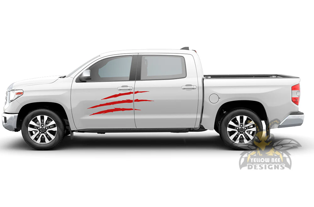 Scratches Side Graphics Vinyl Decal Compatible with Toyota Tundra - Image 2