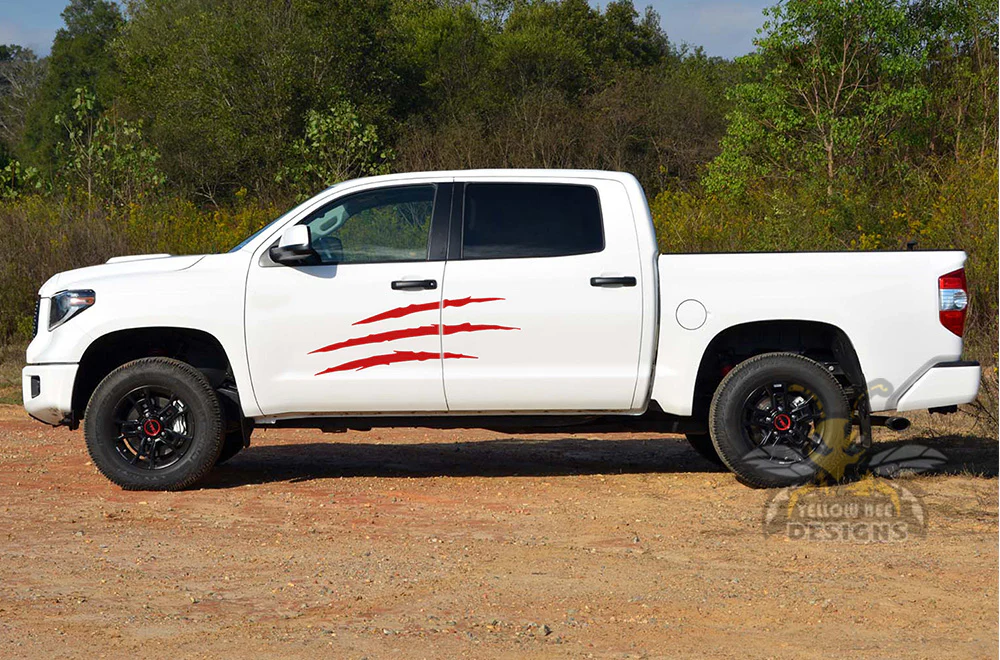 Scratches Side Graphics Vinyl Decal Compatible with Toyota Tundra - Image 4