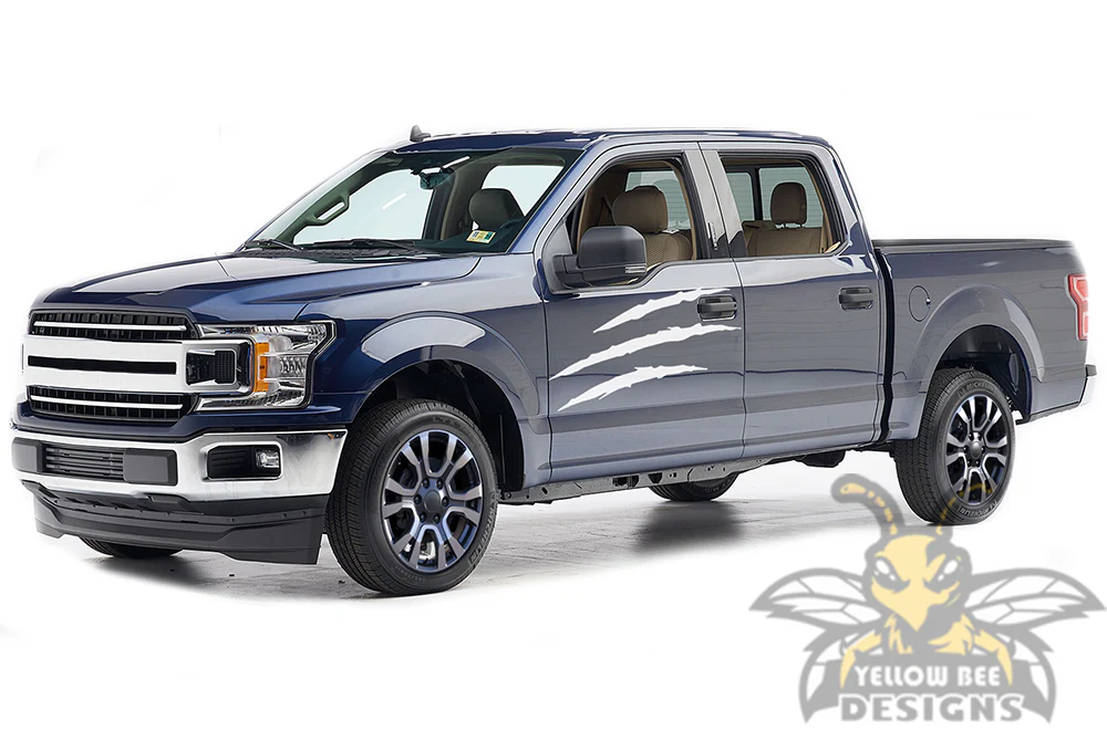 Scratches Side Graphics Vinyl Decals Compatible with Ford F150 Super Crew Cab 5.5'' - Image 4