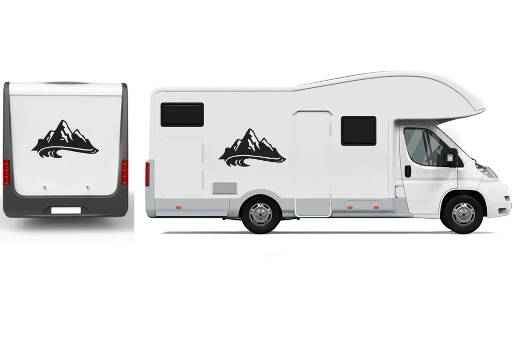 Sea & Mountains Decals, Graphics For RV, Trailer Hauler, Camper, Motor-Ηome, Caravan - Image 4