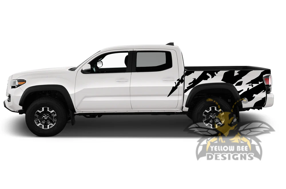 Shred Bed Graphics Decal Vinyl Compatible with Toyota Tacoma Double Cab - Image 2