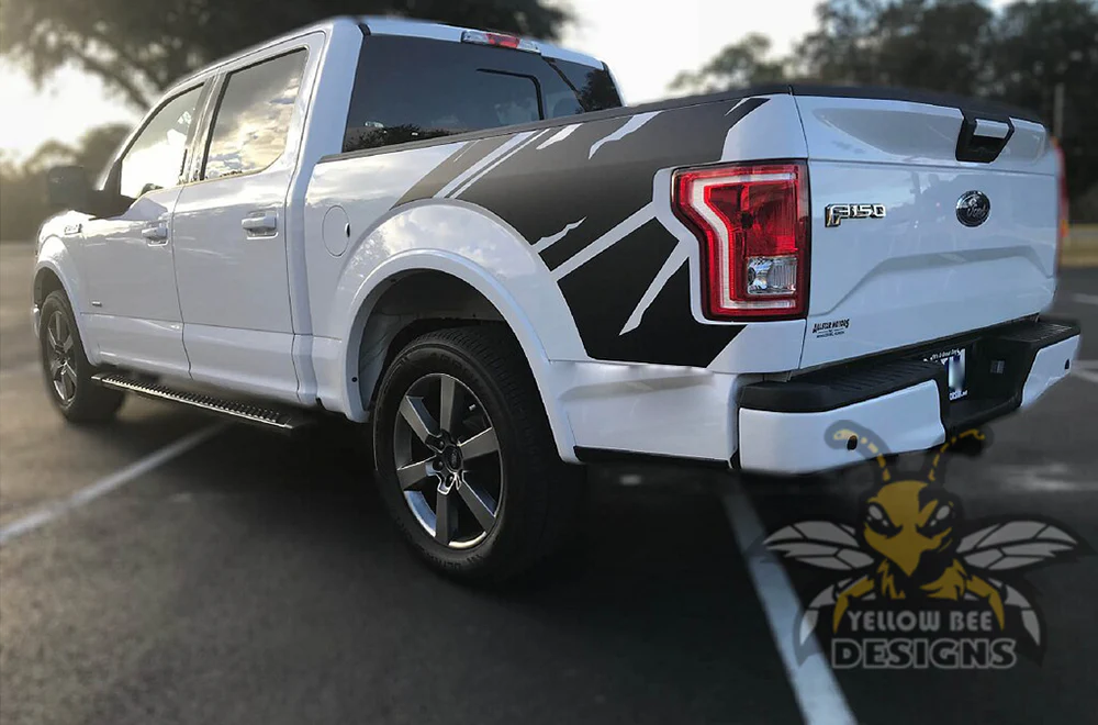 Shred Bed Graphics Decals Compatible with Ford F150 Super Crew Cab 5.5'' - Image 4