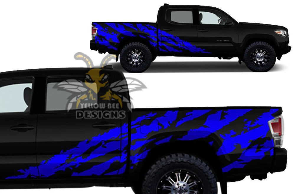 Shred Bed Graphics Kit Vinyl Decal Compatible with Toyota Tacoma Double Cab - Image 3