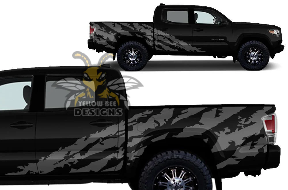 Shred Bed Graphics Kit Vinyl Decal Compatible with Toyota Tacoma Double Cab - Image 4