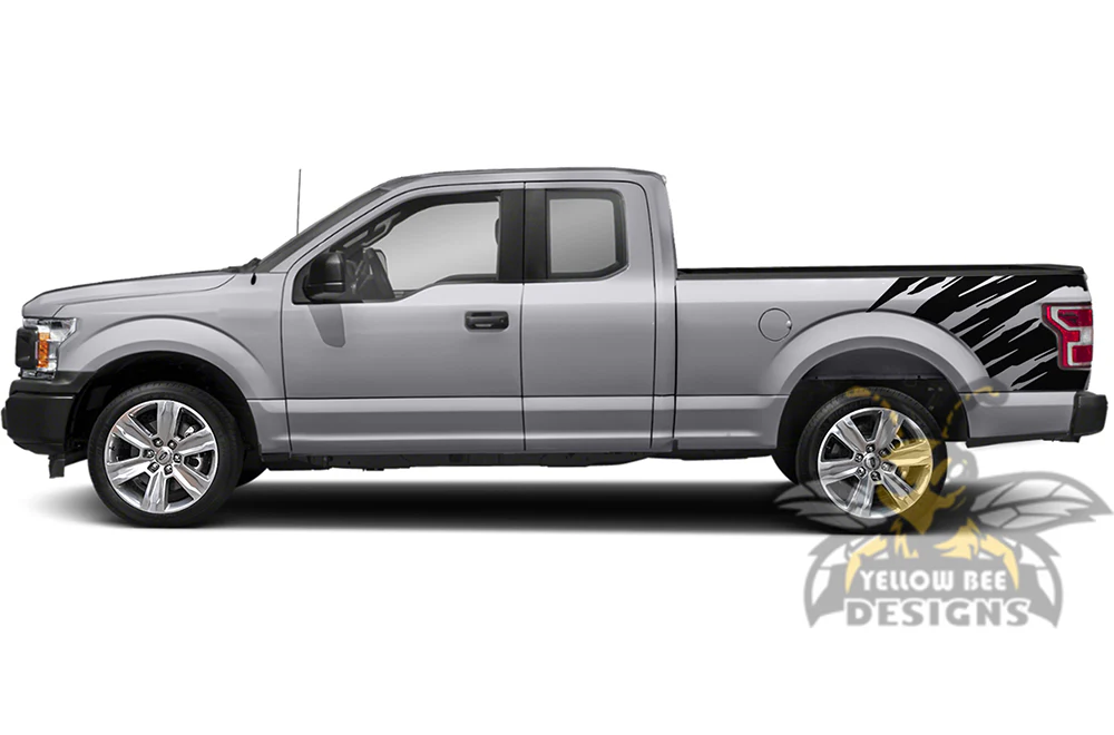 Shred Bed Graphics Vinyl Decals Compatible with Ford F150 Super Cab 6.5'' - Image 2