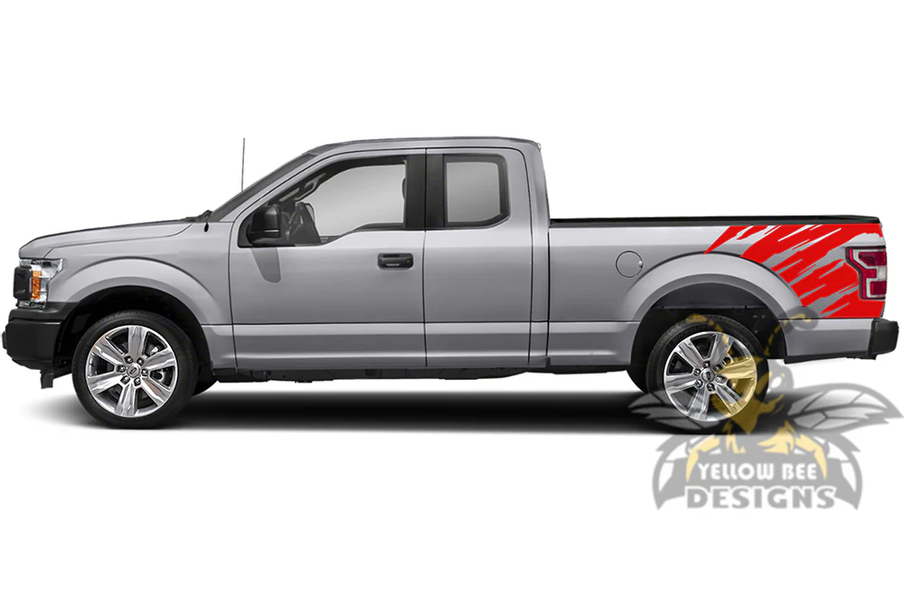 Shred Bed Graphics Vinyl Decals Compatible with Ford F150 Super Cab 6.5'' - Image 3
