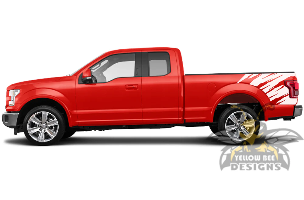 Shred Bed Graphics Vinyl Decals Compatible with Ford F150 Super Cab 6.5'' - Image 4