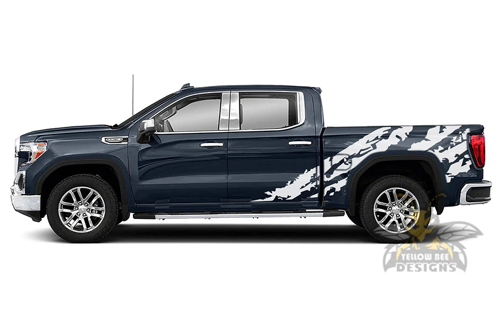 Shred bed side Graphics Vinyl Decals Compatible with GMC Sierra Crew Cab - Image 3