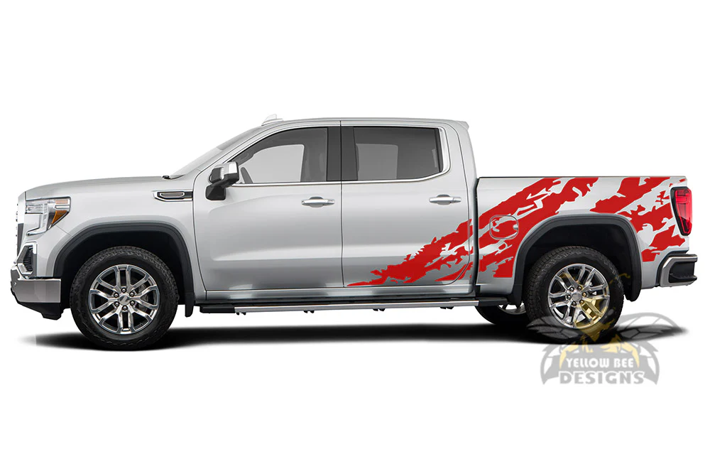 Shred bed side Graphics Vinyl Decals Compatible with GMC Sierra Crew Cab - Image 4