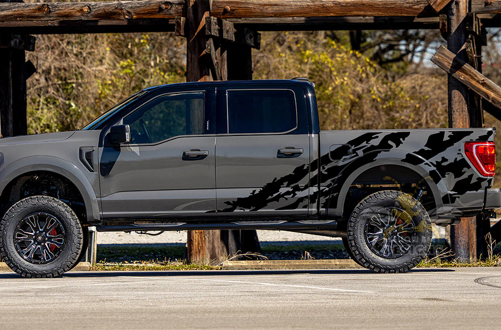 Shred Bed Sticker Graphics Vinyl Decals Compatible with Ford F150 Super Crew Cab 5.5'' - Image 6