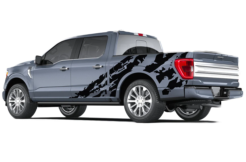 Shred Bed Sticker Graphics Vinyl Decals Compatible with Ford F150 Super Crew Cab 5.5'' - Image 7