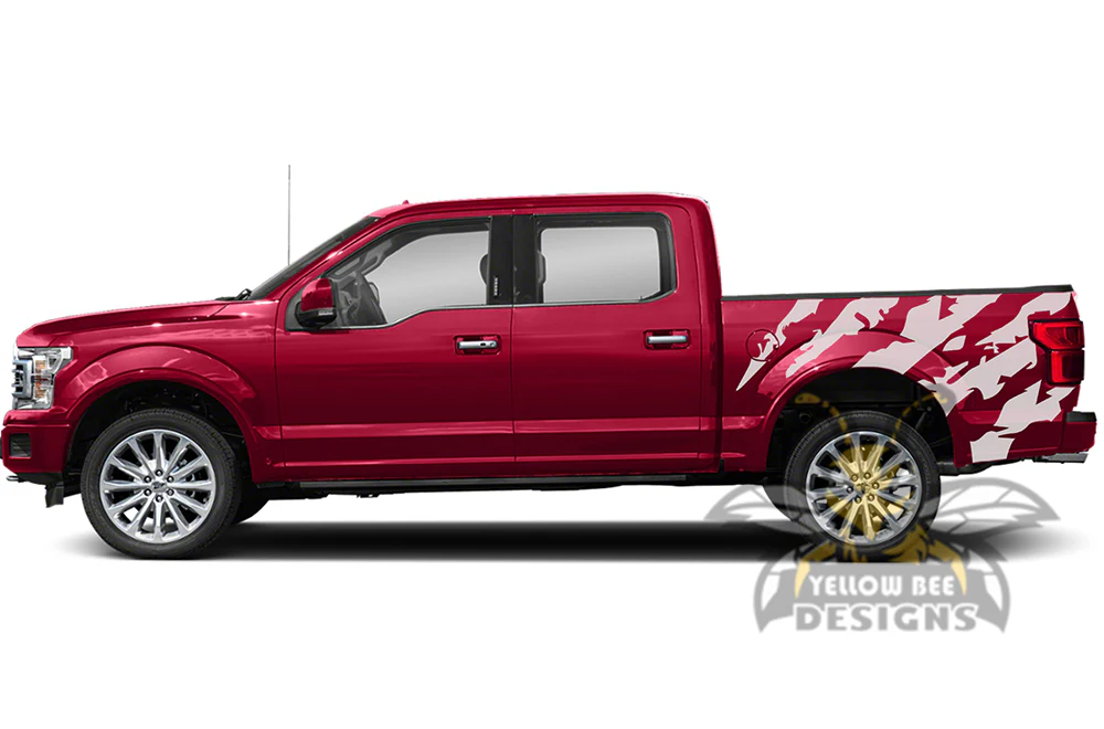 Shred Bed Vinyl Decals Compatible with Ford F150 Super Crew Cab 5.5'' - Image 4