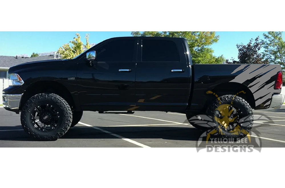 Shred Decal Graphics Kit Vinyl Compatible with Dodge Ram Crew Cab 1500 - Image 3