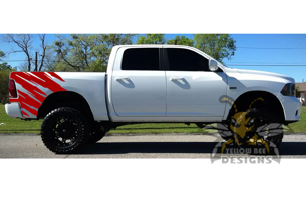 Shred Decal Graphics Kit Vinyl Compatible with Dodge Ram Crew Cab 1500 - Image 4