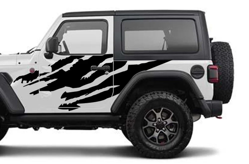 Shred Graphics Kit Vinyl Decal Compatible with Jeep JL Wrangler 2 Door