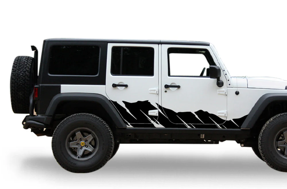 Shred Graphics Kit Vinyl Decal Compatible with Jeep Wrangler
