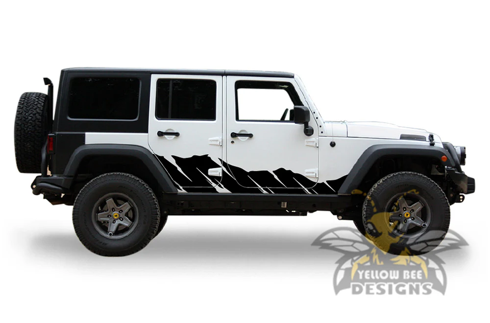 Shred Graphics Kit Vinyl Decal Compatible with Jeep Wrangler - Image 2
