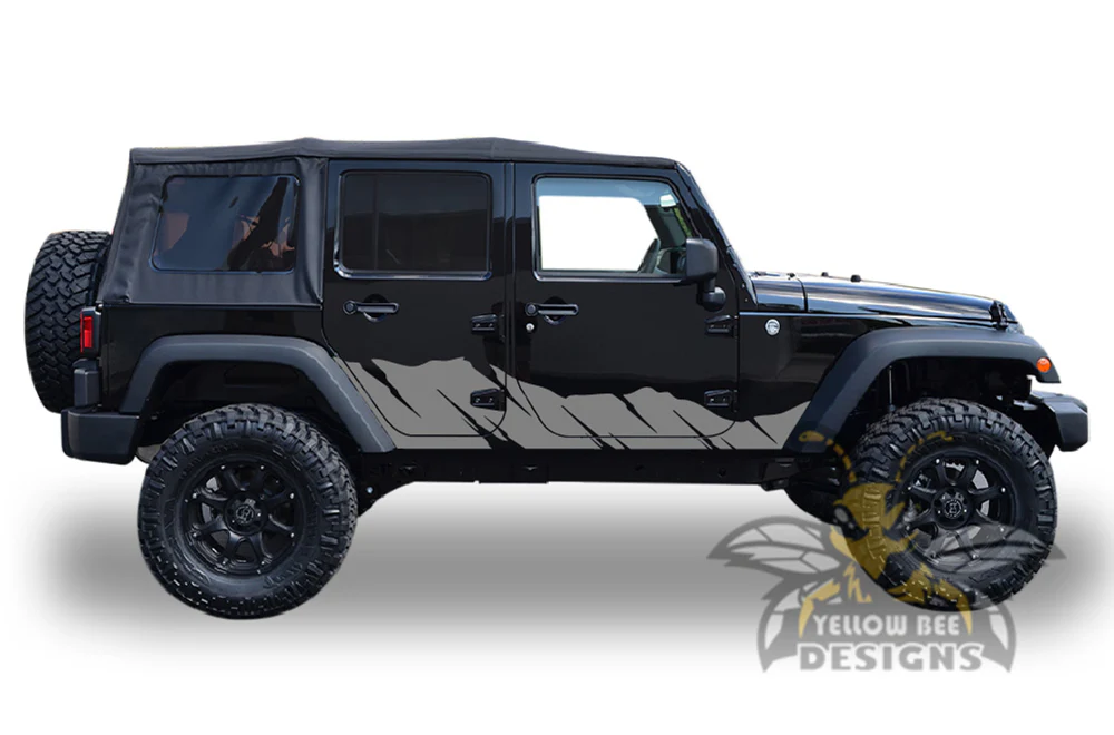 Shred Graphics Kit Vinyl Decal Compatible with Jeep Wrangler - Image 3