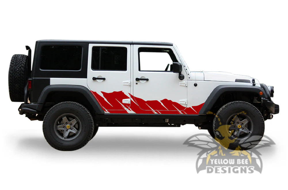 Shred Graphics Kit Vinyl Decal Compatible with Jeep Wrangler - Image 4