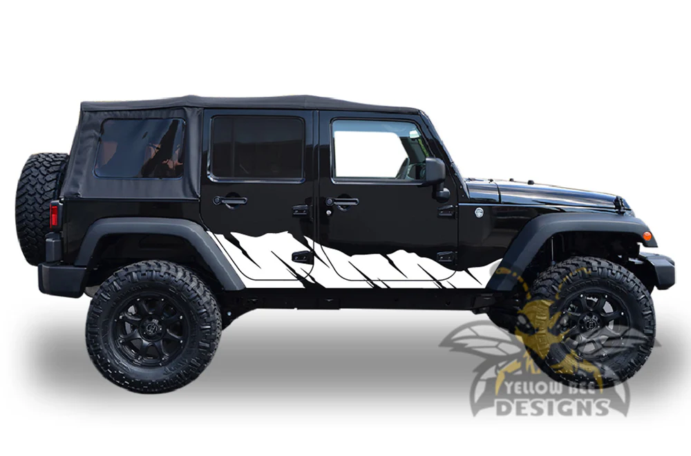 Shred Graphics Kit Vinyl Decal Compatible with Jeep Wrangler - Image 5