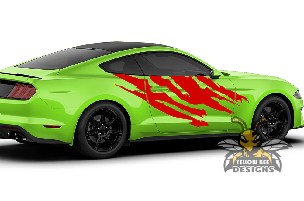 Shred Side Decals Graphics Vinyl Stickers Compatible with Ford Mustang - Image 3