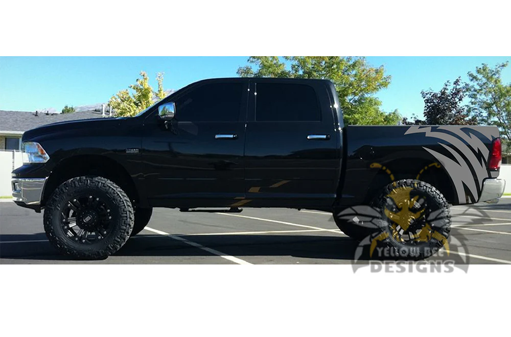 Shred Vinyl Graphics Kit Decal Compatible with Dodge Ram Crew Cab 1500 - Image 3