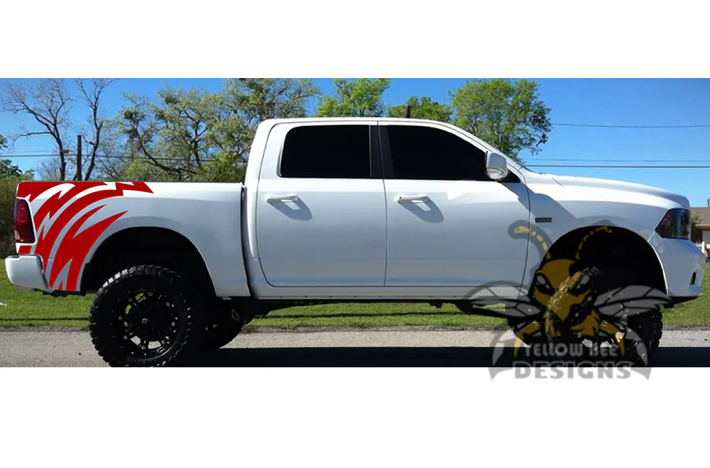 Shred Vinyl Graphics Kit Decal Compatible with Dodge Ram Crew Cab 1500 - Image 4