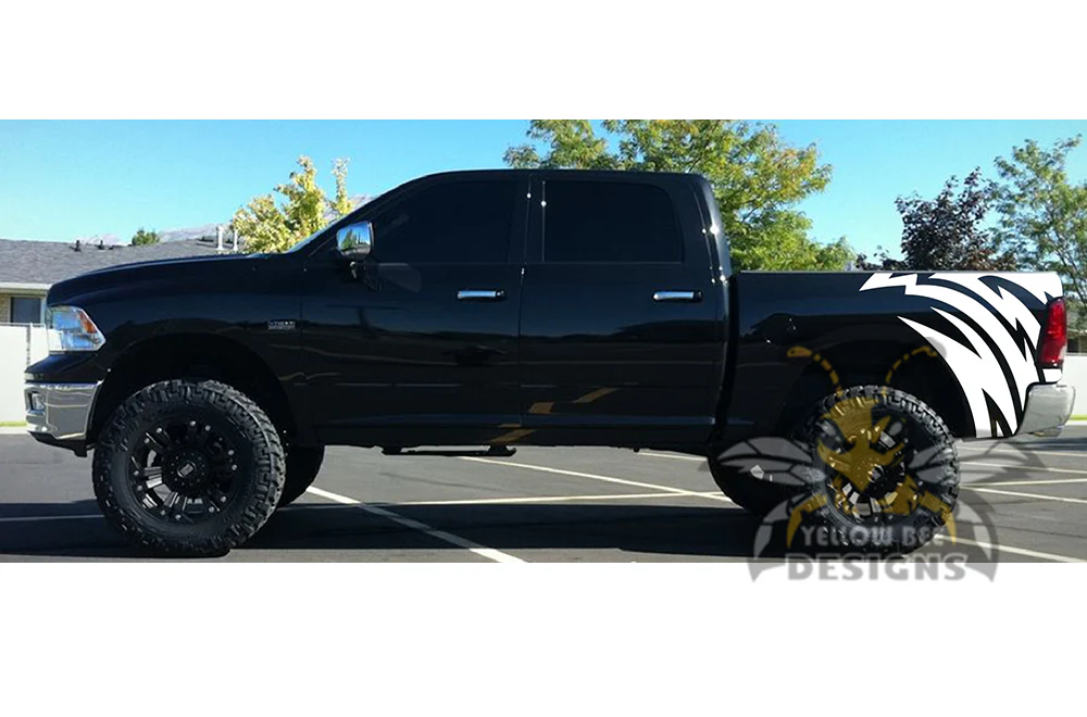 Shred Vinyl Graphics Kit Decal Compatible with Dodge Ram Crew Cab 1500 - Image 5