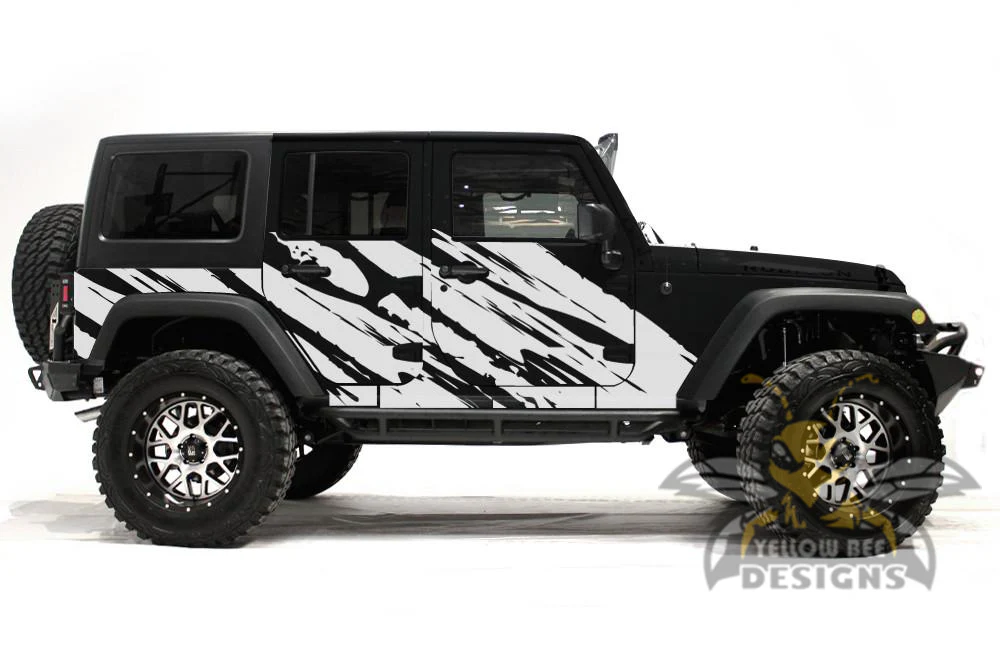 Shred Wrap Graphics Kit Vinyl Decal Compatible with Jeep JK Wrangler 2007-2018 - Image 3