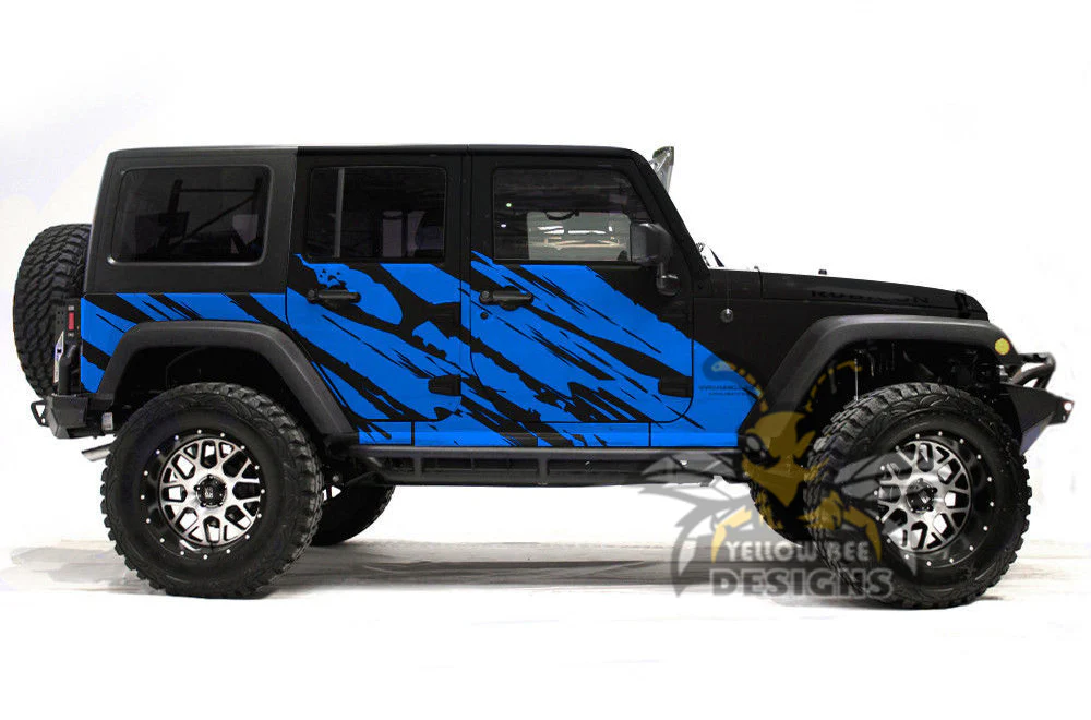Shred Wrap Graphics Kit Vinyl Decal Compatible with Jeep JK Wrangler 2007-2018 - Image 4