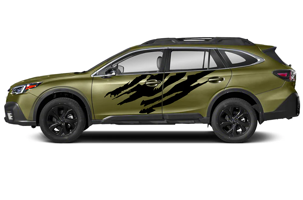 Shredded Side Door Graphics Vinyl Decals Compatible with Subaru Outback