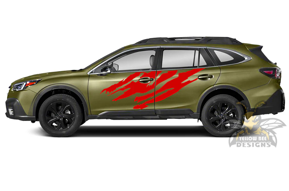 Shredded Side Door Graphics Vinyl Decals Compatible with Subaru Outback - Image 2